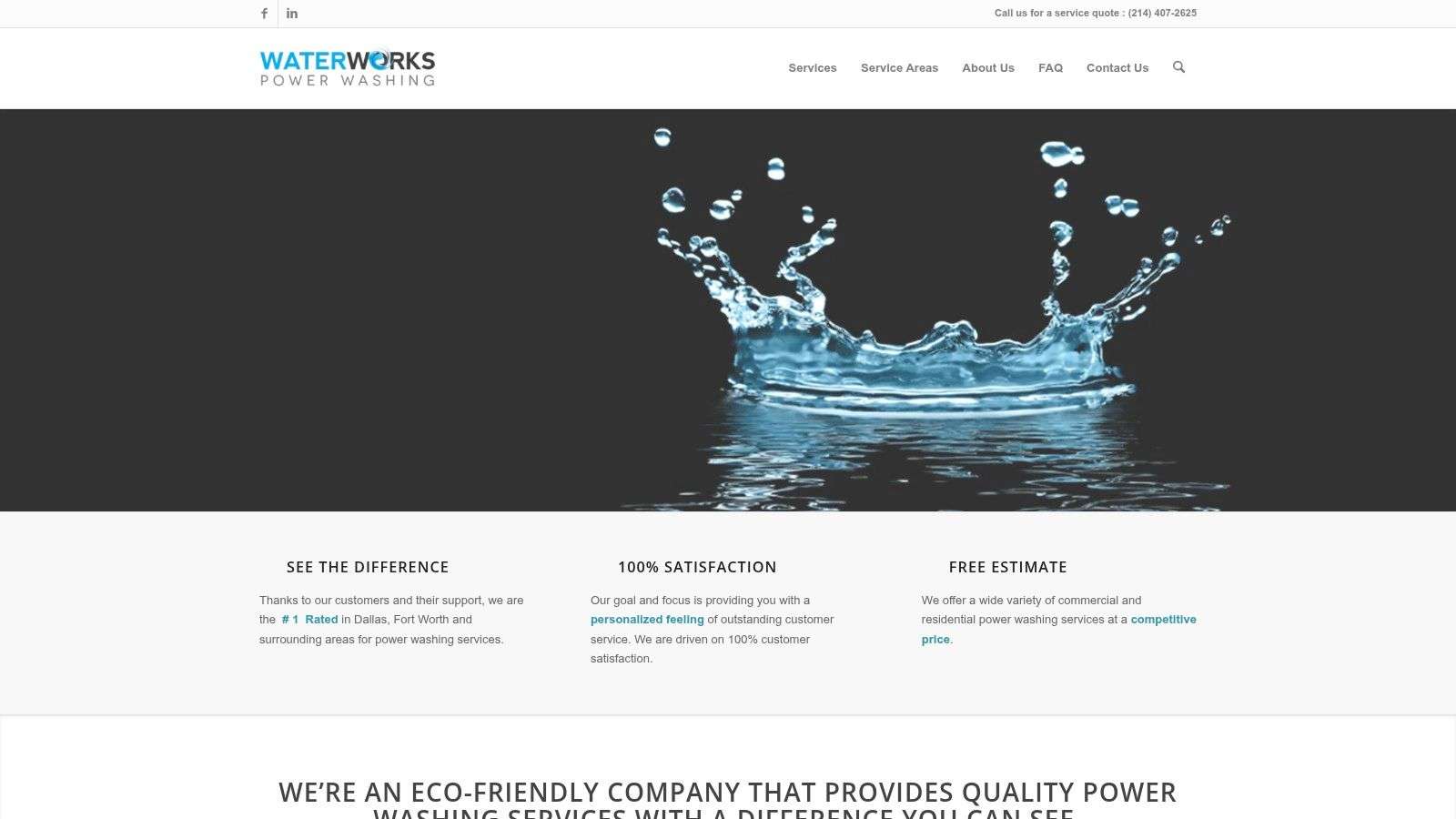 Screenshot from https://powerwashdallas.com